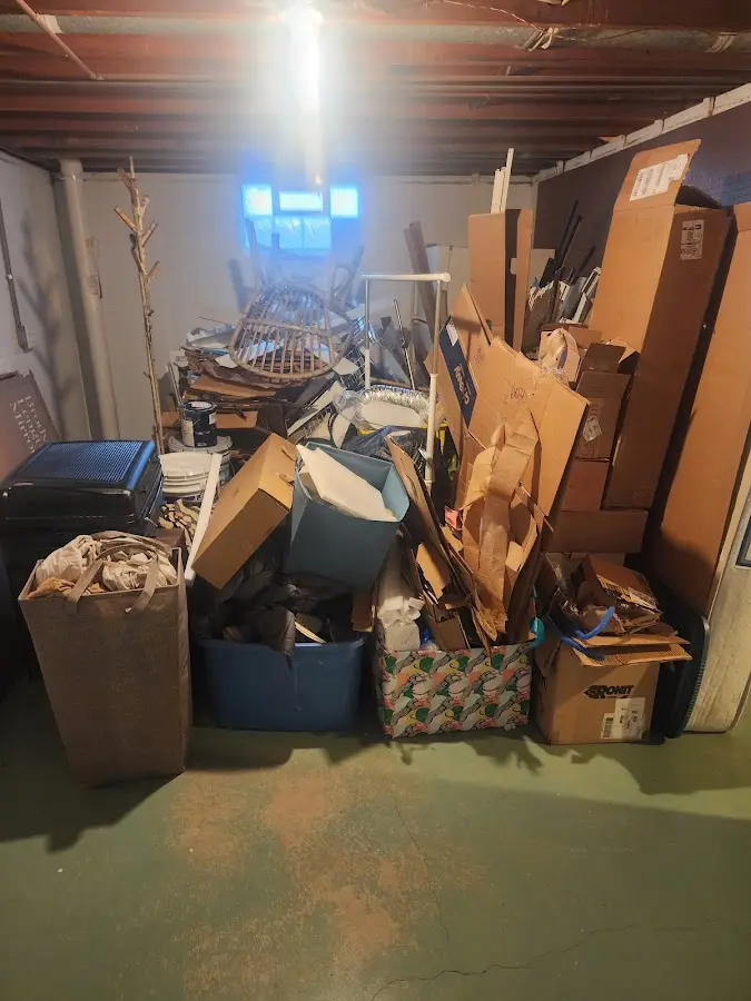 Roll-off dumpster container at job site for 6 Yard Dumpster Rental in Lower Pottsgrove